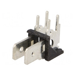 Terminal: conector spadă; 6,4mm; 0,8mm; THT; oţel; cositorit; 500V