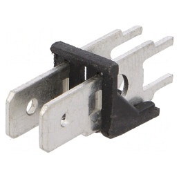 Conector Spadă 6,3mm 0,8mm Oțel Cositorit 500V THT