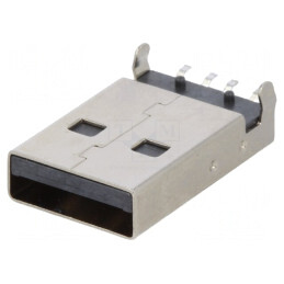 Mufă USB A PCB SMT 4 PIN USB 2.0 Aurie 1A | Electronic-mag.ro | Componente Electronice