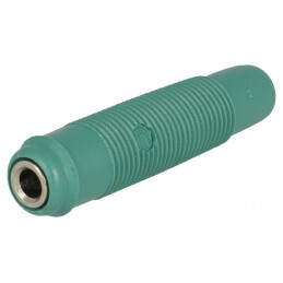 Soclu Banană Verde 4mm 16A 60VDC Pe Cablu | Electronic-mag.ro | Componente Electronice