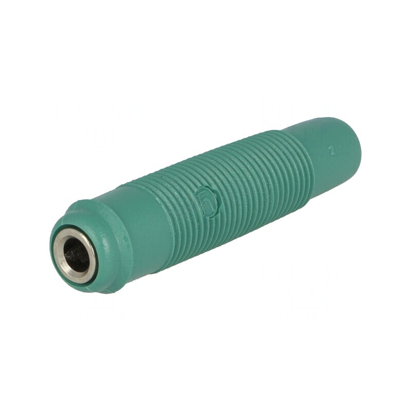 Soclu Banană Verde 4mm 16A 60VDC Pe Cablu | Electronic-mag.ro | Componente Electronice