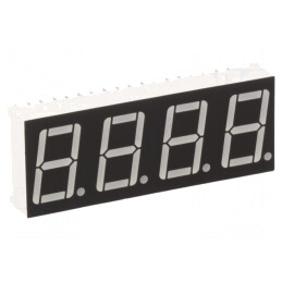 Afișaj LED 7 Segmente 14.2mm 4 Digiți Galben-Verde | Electronic-mag.ro | Componente Electronice