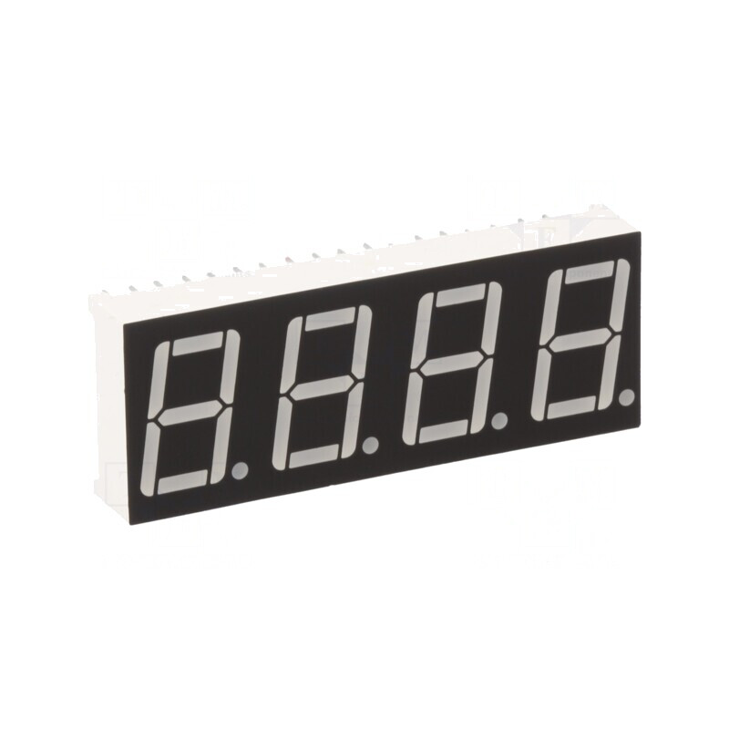Afișaj LED 7 Segmente 14.2mm 4 Digiți Galben-Verde | Electronic-mag.ro | Componente Electronice