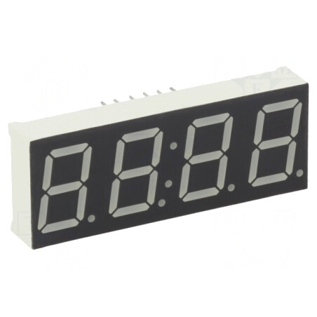 Afişaj LED 7 Segmente 14.2mm 4 Digits Galben-Verde | Electronic-mag.ro | Componente Electronice