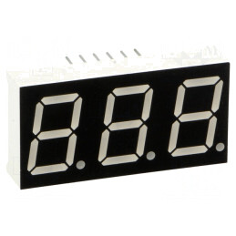 Afișaj LED cu 7 segmente 14,2mm roșu 3 cifre | Electronic-mag.ro | Componente Electronice
