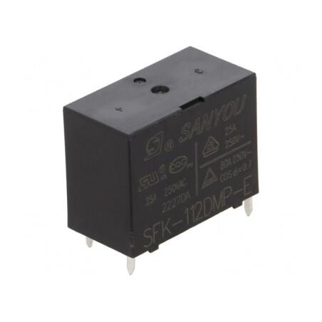Releu electromagnetic SPST-NO 12VDC 25A SFK | Electronic-mag.ro | Componente Electronice