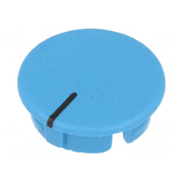 Capac ABS Albastru cu Indicator Negru | Electronic-mag.ro | Componente Electronice