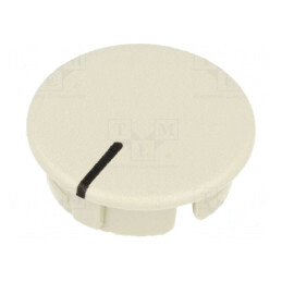 Capac ABS bej cu apăsare negru rotund | Electronic-mag.ro | Componente Electronice