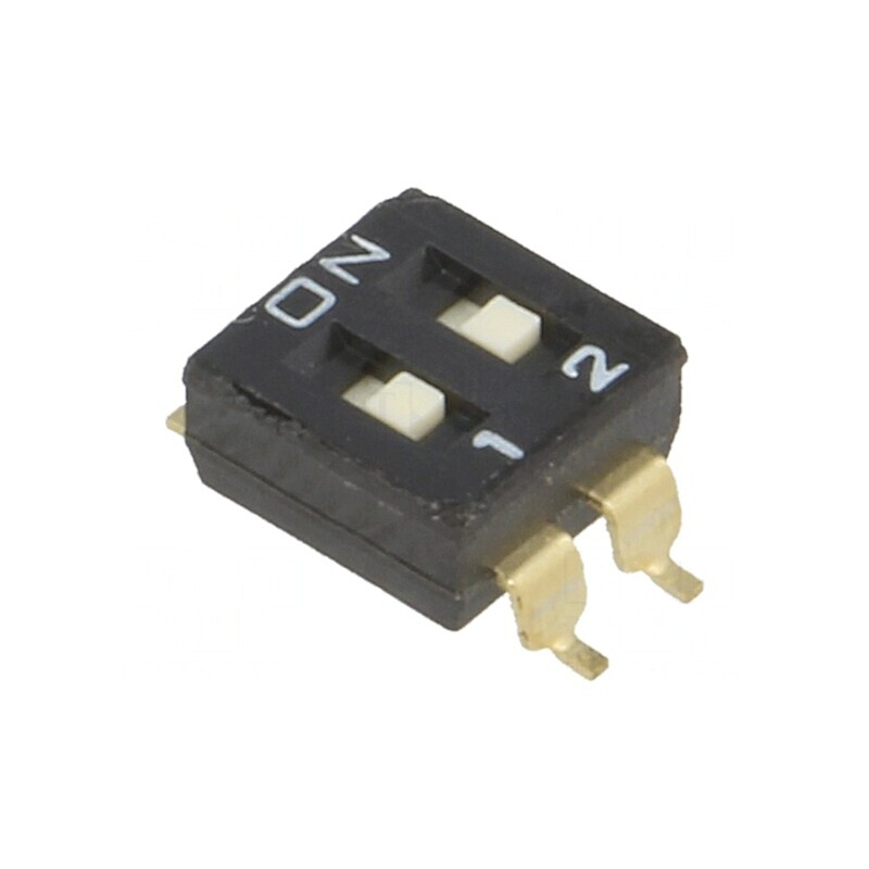 Comutator DIP-SWITCH 2 Secțiuni ON-OFF 24VDC | Electronic-mag.ro | Componente Electronice