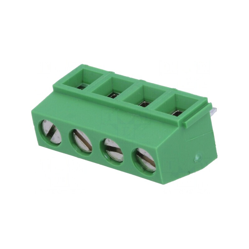 Regletă Conexiuni PCB 90° 4 Piste 5mm 13,5A | Electronic-mag.ro | Componente Electronice