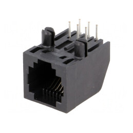 Soclu RJ12 cu Blocare Panou Aurit | Electronic-mag.ro | Componente Electronice