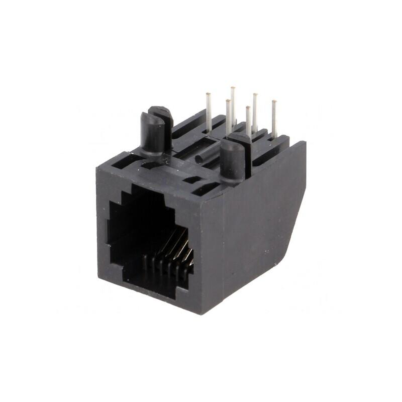 Soclu RJ12 cu Blocare Panou Aurit | Electronic-mag.ro | Componente Electronice
