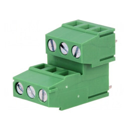 Regletă de Conexiuni PCB 90° 5,08mm 6 Piste 10A | Electronic-mag.ro | Componente Electronice