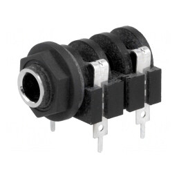 Soclu Jack 6.3mm Mamă Mono 90° Lipire | Electronic-mag.ro | Componente Electronice