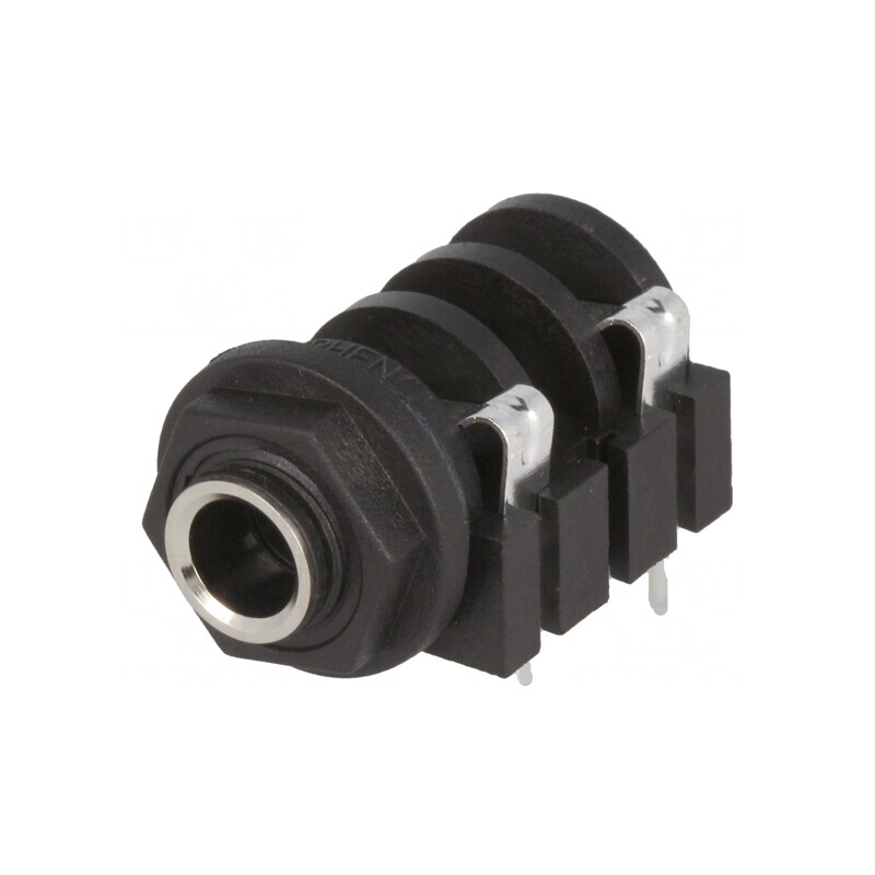 Soclu Jack 6,3mm Mono 90° THT | Electronic-mag.ro | Componente Electronice
