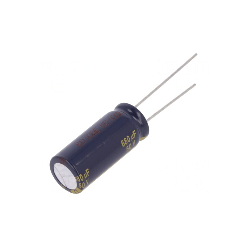 Condensator electrolitic low ESR 680uF 50V THT | Electronic-mag.ro | Componente Electronice