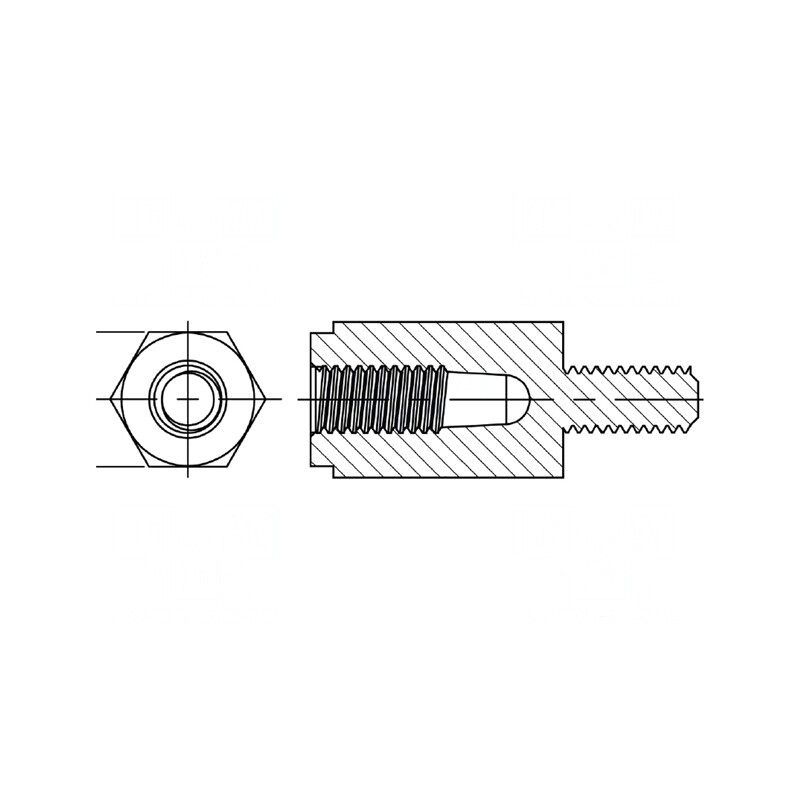 Manșon Distanțier Hexagonal Poliamidă M5 50mm | Electronic-mag.ro | Componente Electronice