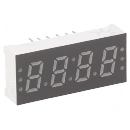 Afișaj LED 7 segmente 7.6mm 4 caractere galben-verde | Electronic-mag.ro | Componente Electronice