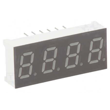 Afișaj LED 7 Segmente 7.62mm 4 Digiti Roșu | Electronic-mag.ro | Componente Electronice