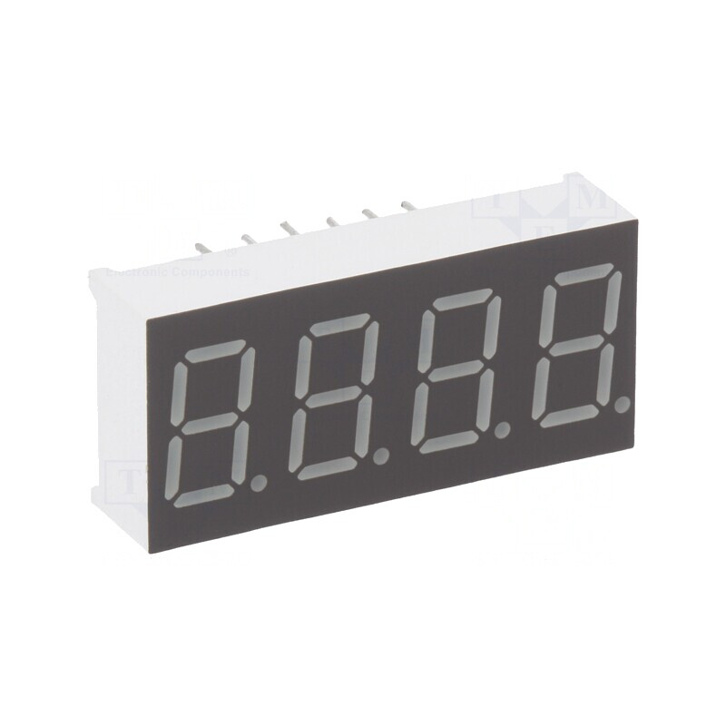 Afișaj LED 7 Segmente 9,2mm 4 Digits Galben-Verde | Electronic-mag.ro | Componente Electronice