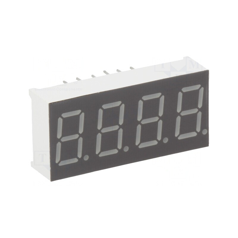 Afişaj LED 7 Segmente 9.2mm 4 Digits Roșu | Electronic-mag.ro | Componente Electronice