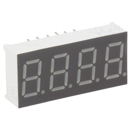 Afişaj LED 7 Segmente 9.2mm 4 Digits Roșu | Electronic-mag.ro | Componente Electronice
