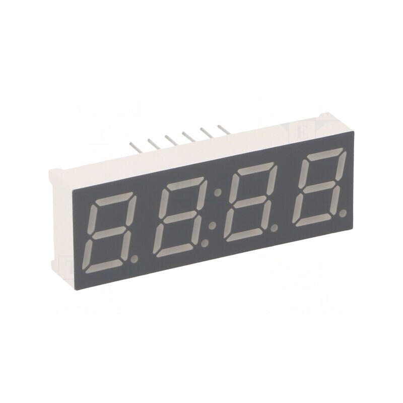 Afişaj LED 7 Segmente Galben-Verde 4 Digiți 9,9mm | Electronic-mag.ro | Componente Electronice
