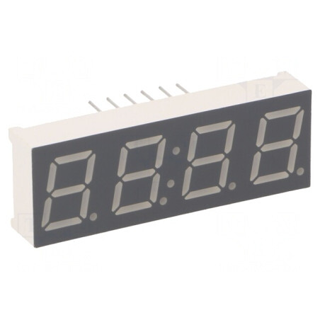 Afişaj LED 7 Segmente Galben-Verde 4 Digiți 9,9mm | Electronic-mag.ro | Componente Electronice