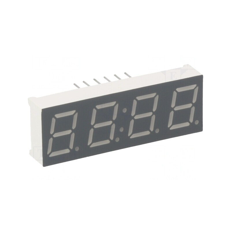 Afișaj LED 7 Segmente 9,9mm 4 Digiti Galben-Verde | Electronic-mag.ro | Componente Electronice