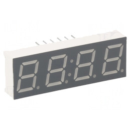 Afișaj LED cu 7 segmente 9,9mm 4 caractere roșu | Electronic-mag.ro | Componente Electronice