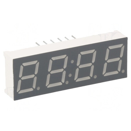 Afișaj LED cu 7 segmente 9,9mm 4 caractere roșu | Electronic-mag.ro | Componente Electronice