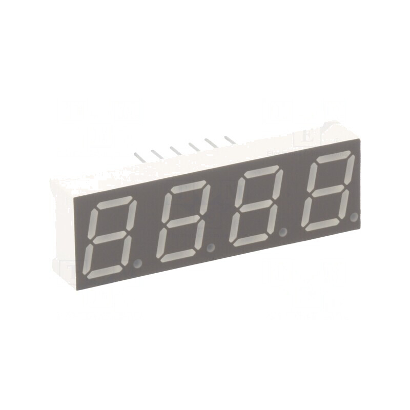 Afișaj LED 7 Segmente 10mm 4 Digite Galben-Verde | Electronic-mag.ro | Componente Electronice