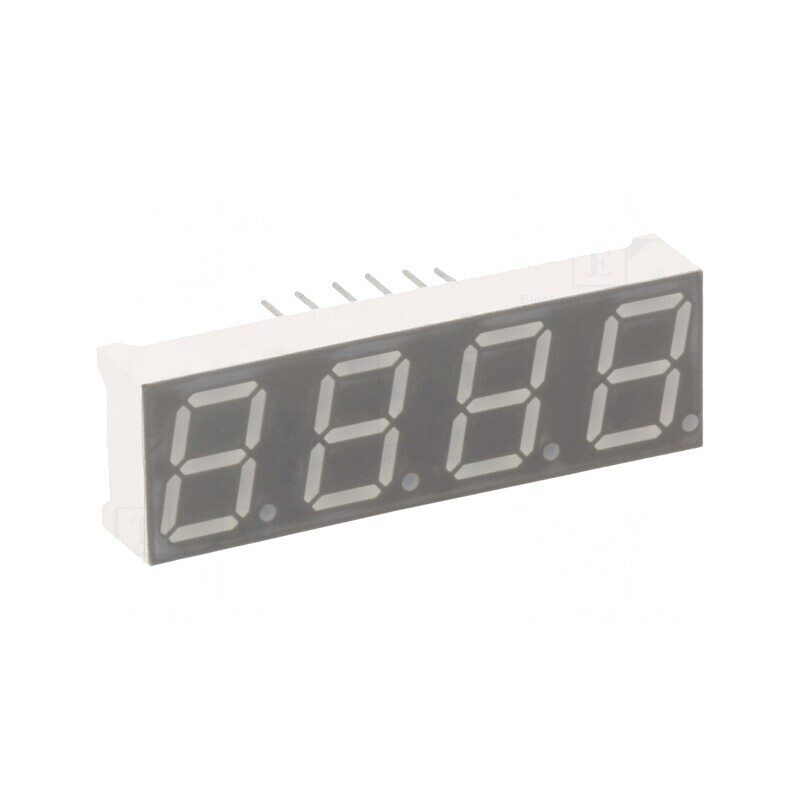 Afișaj LED 7 Segmente 10mm 4 Digits Galben-Verde | Electronic-mag.ro | Componente Electronice