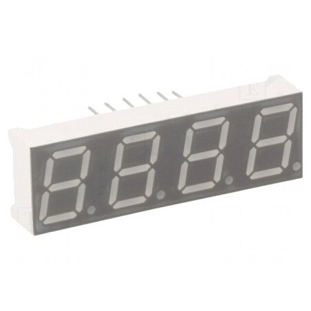 Afișaj LED 7 Segmente 10mm 4 Digits Galben-Verde | Electronic-mag.ro | Componente Electronice