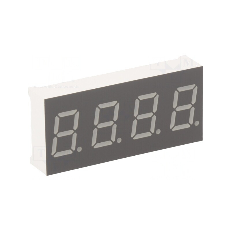 Afișaj LED 7 Segmente 10,16mm 4 Cifre Roșu | Electronic-mag.ro | Componente Electronice