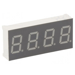 Afișaj LED 7 Segmente 10,16mm 4 Digits Galben-Verde | Electronic-mag.ro | Componente Electronice