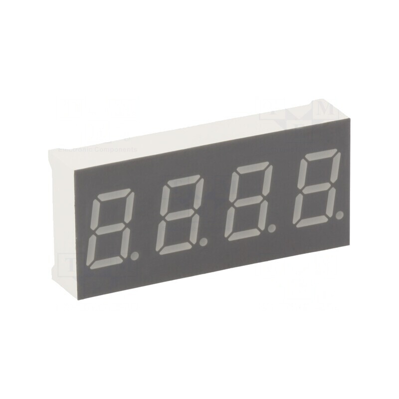 Afișaj LED 7 Segmente 10,16mm 4 Digits Galben-Verde | Electronic-mag.ro | Componente Electronice