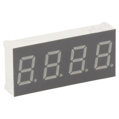Afișaj LED 7 Segmente 10,16mm 4 Digits Galben-Verde | Electronic-mag.ro | Componente Electronice