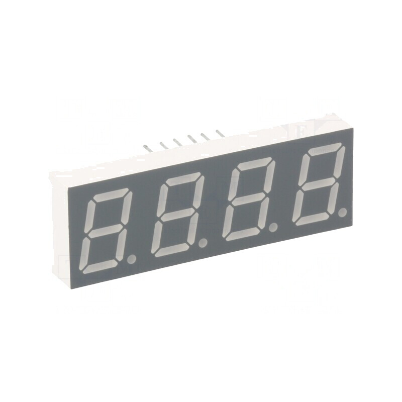 Afişaj LED 7 Segmente 4 Digiti Galben-Verde | Electronic-mag.ro | Componente Electronice