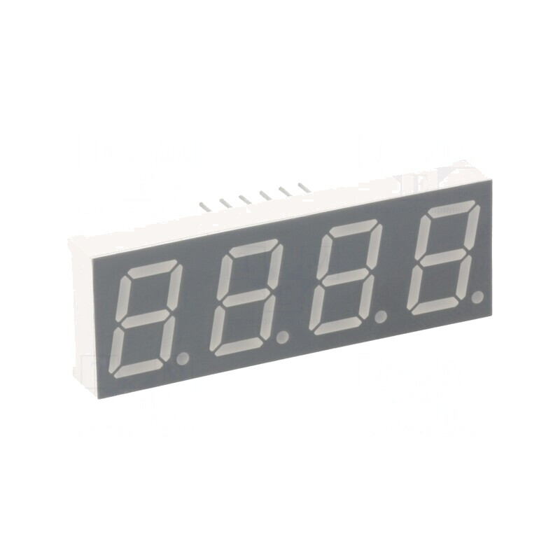Afişaj LED 7 Segmente 13,2mm 4 Digiti Roşu | Electronic-mag.ro | Componente Electronice