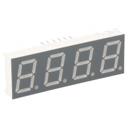 Afișaj LED 7 Segmente 13.2mm 4 Digiți Galben-Verde | Electronic-mag.ro | Componente Electronice