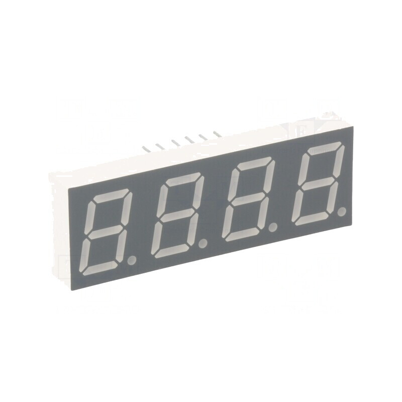 Afișaj LED 7 Segmente 13.2mm 4 Digiți Galben-Verde | Electronic-mag.ro | Componente Electronice