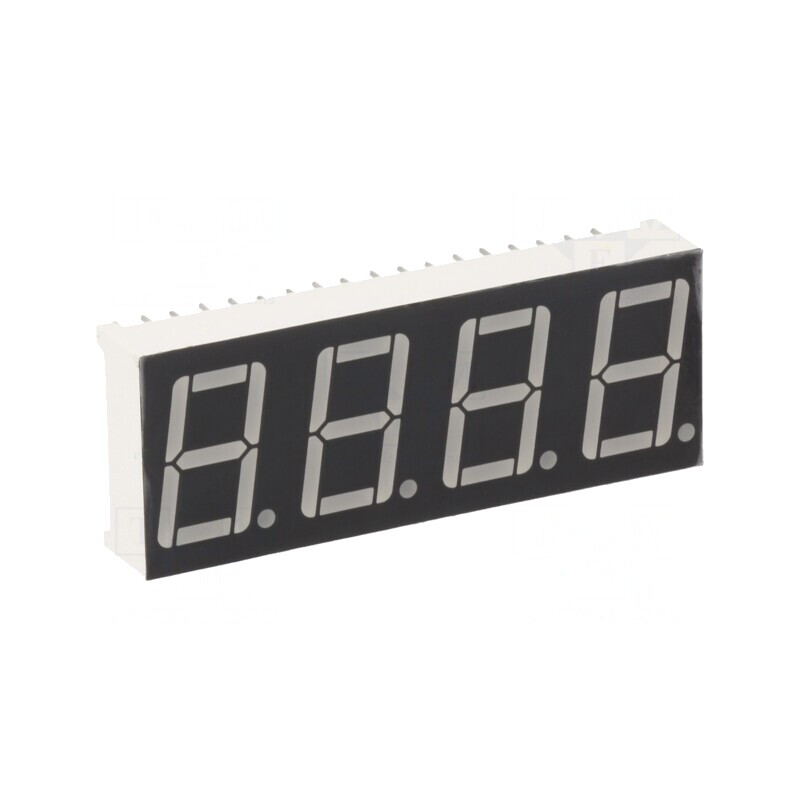 Afişaj LED 7 Segmente 14.2mm 4 Digiti Galben-Verde | Electronic-mag.ro | Componente Electronice