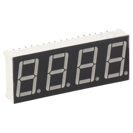 Afişaj LED 7 Segmente 14.2mm 4 Digiti Galben-Verde | Electronic-mag.ro | Componente Electronice
