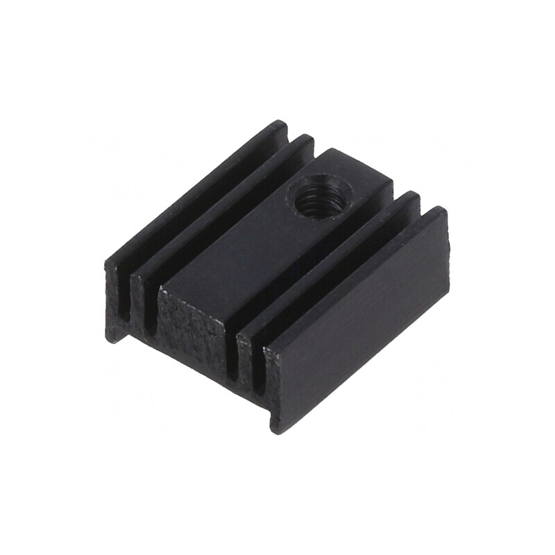 Radiator Extrudat cu Aripioare SOT32 Negru 15mm x 12mm | Electronic-mag.ro | Componente Electronice