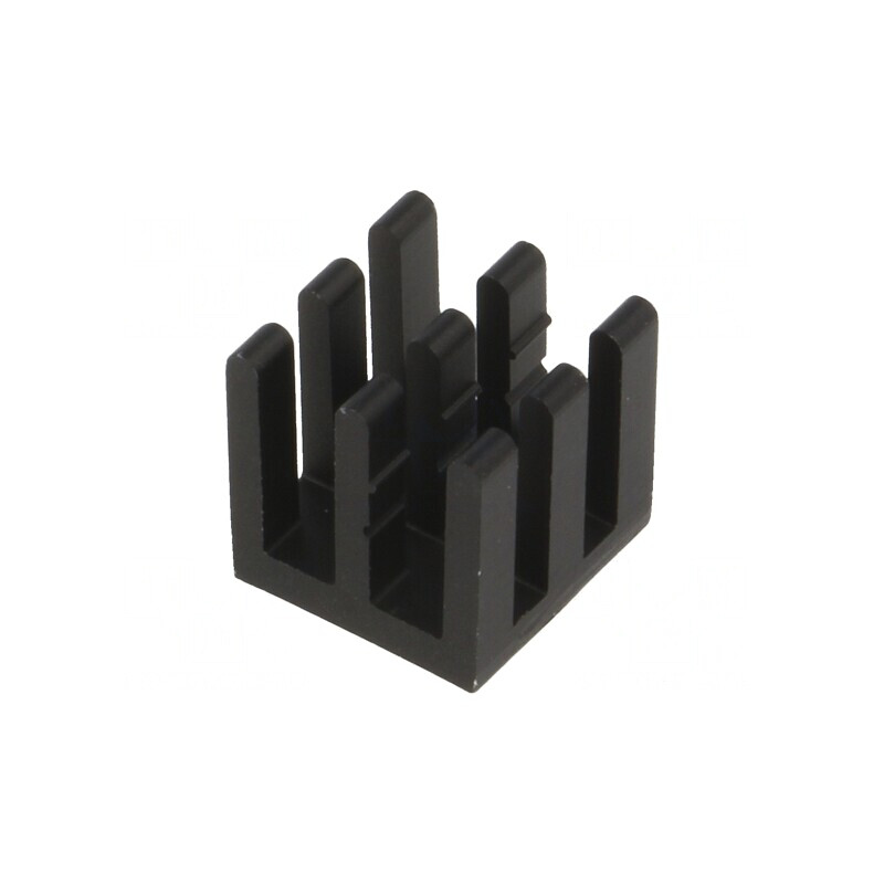 Radiator Aluminiu Negru 10x10x10mm | Electronic-mag.ro | Componente Electronice
