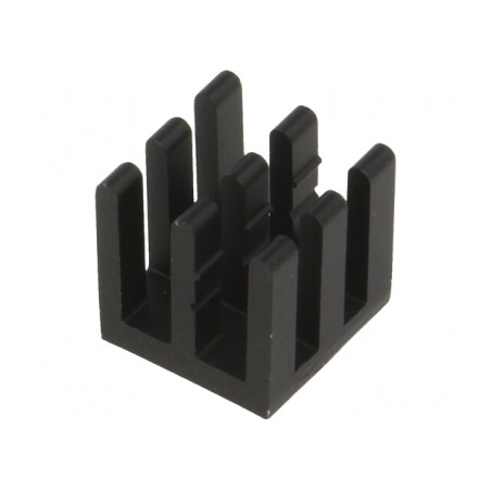 Radiator Aluminiu Negru 10x10x10mm | Electronic-mag.ro | Componente Electronice