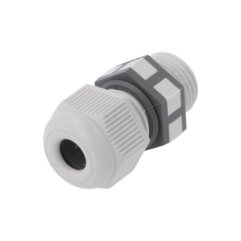 Garnitură de etanșare PG9 gri poliamidă IP68 | Electronic-mag.ro | Componente Electronice