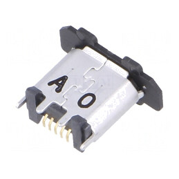 Soclu USB Micro B pentru PCB SMT/THT 5 PIN-uri Verticale | Electronic-mag.ro | Componente Electronice