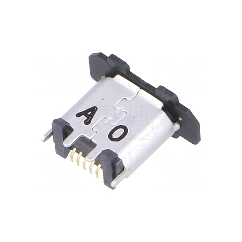 Soclu USB Micro B pentru PCB SMT/THT 5 PIN-uri Verticale | Electronic-mag.ro | Componente Electronice